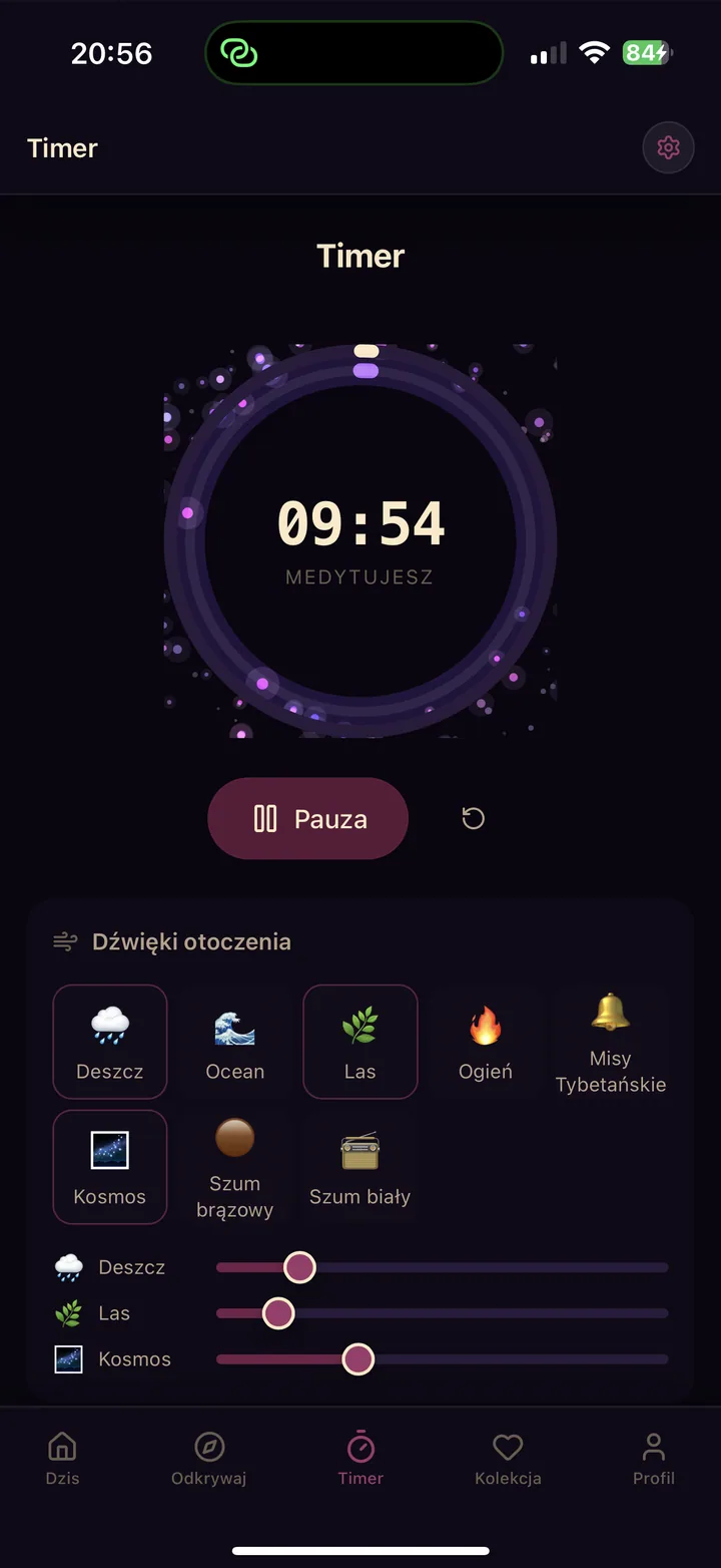 Timer z falami binauralnymi